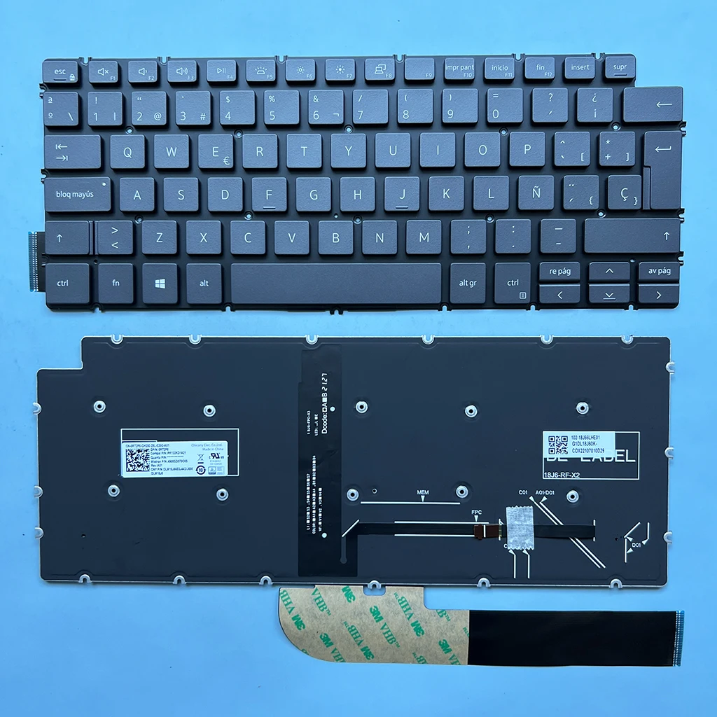 

5390 Spanish Brazilian Keyboard For Dell Inspiron 5301 5391 7306 7390 7391 5405 5490 5493 5498 7405 7491 Latitude 3301 3410