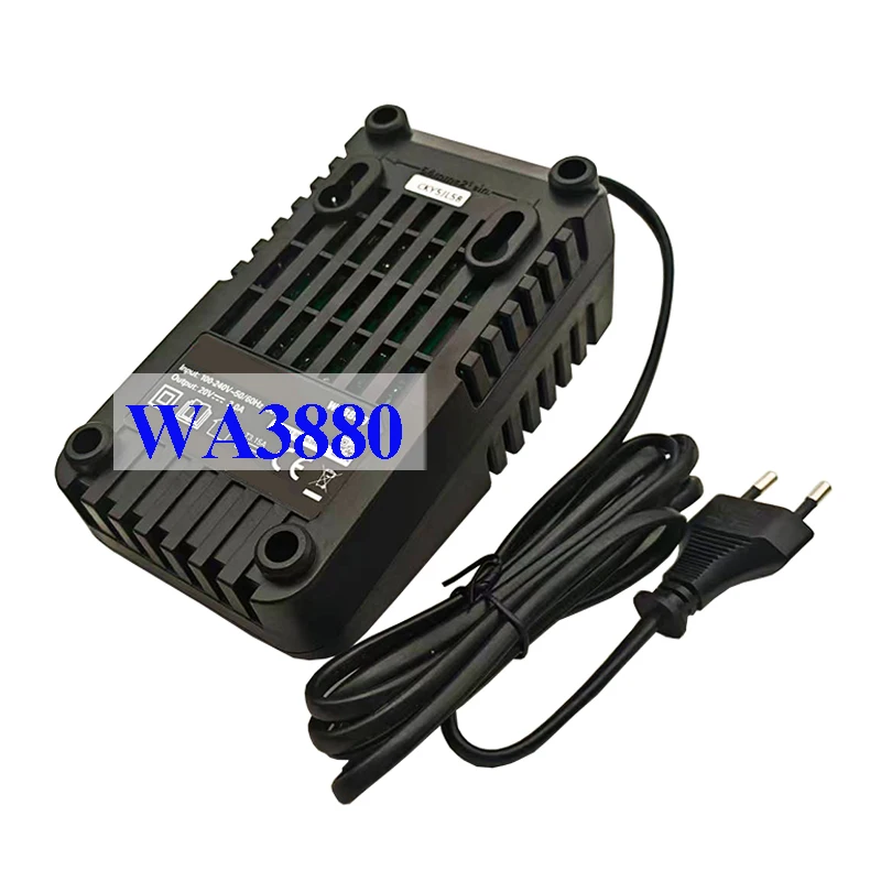 Worx WA3880 리튬 배터리 충전기 용 전동 공구 액세서리 20V WA3551 WA3572 WA3550 WA3553 WG629 WA3760 WA3860 WG169E WG549E