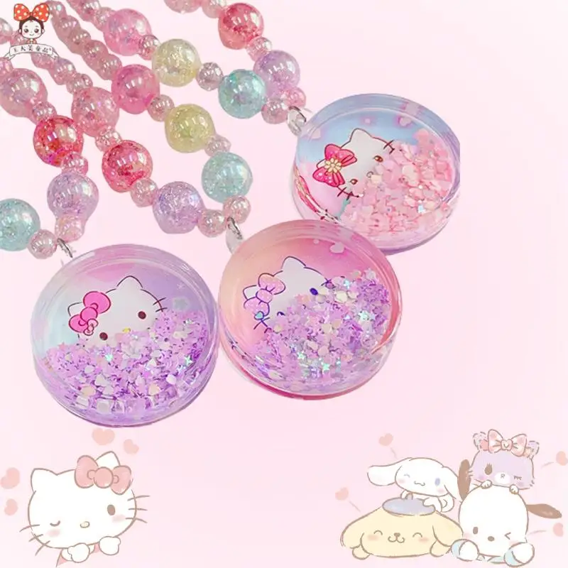 Takara Tomy Anime Kawaii Sanrio Hello Kitty Bracelet Charms Metal Beads Making Kit Kids Gift Jewelry Accessories, Girl's, Size: One size, Grey