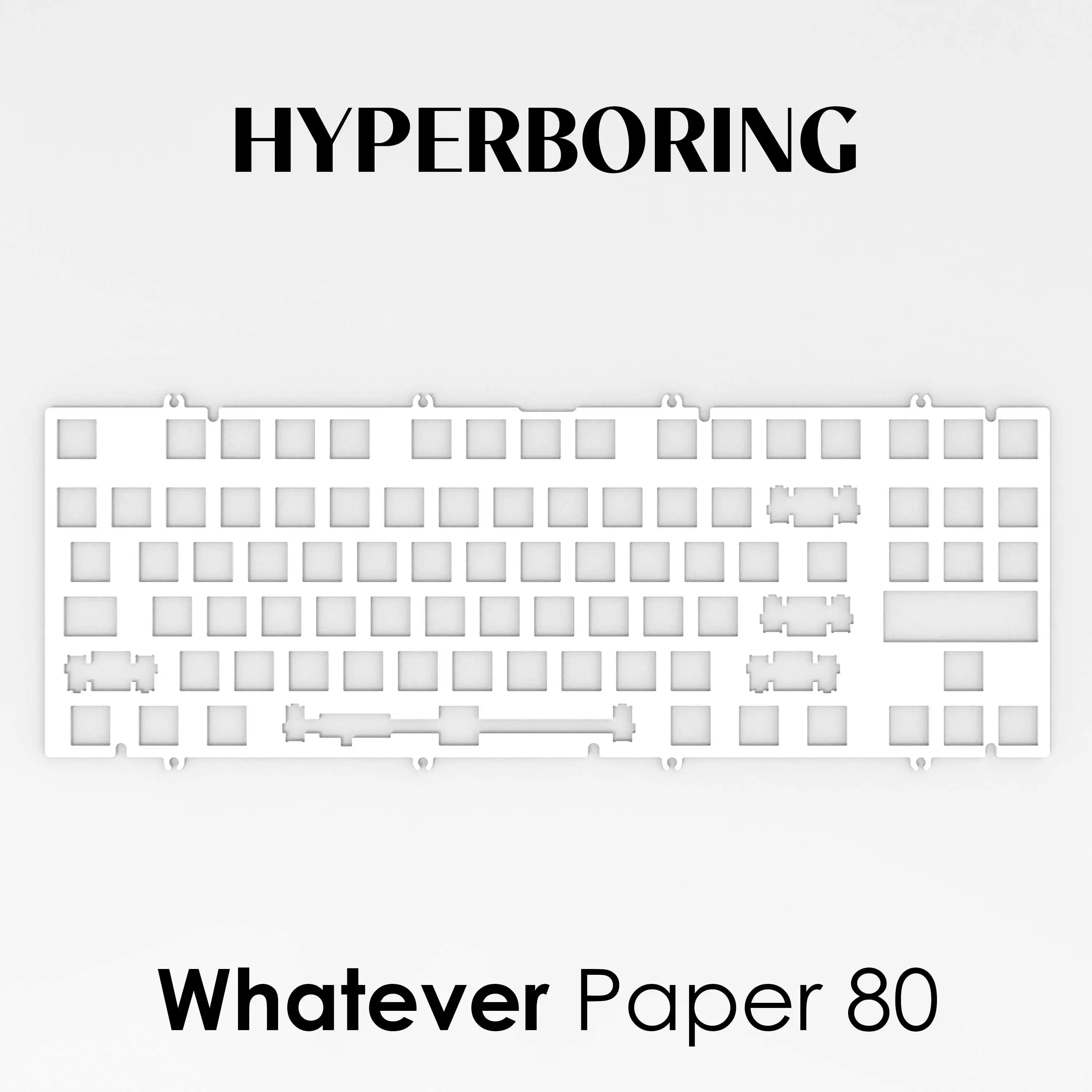 Whatver Paper80 기계식 키보드 프리미엄 플레이트 6.25U 7U PC PP FR4 (플레이트 장착 및 PCB 나사 삽입용)