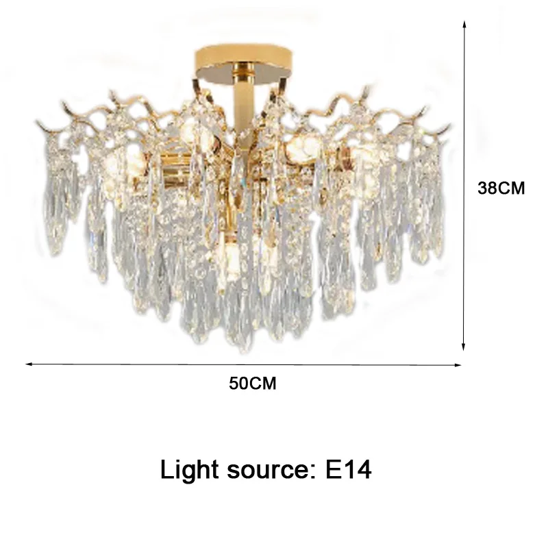 Crystal LED Ceiling Chandelier Lights Living Room Decor Bedroom Ceiling Lamp Hanging Light Fixture Home Decor