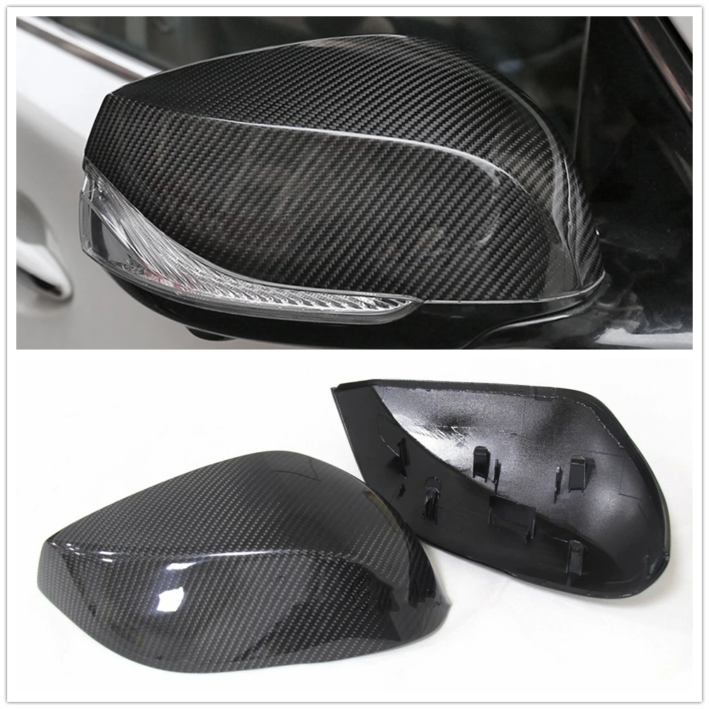 

Mirror Cover For Infiniti Q50 Q60 QX30 Q70 2014-2023 Real Carbon Fiber Exterior Rear View Cap Reverse Rearview Shell Replacement