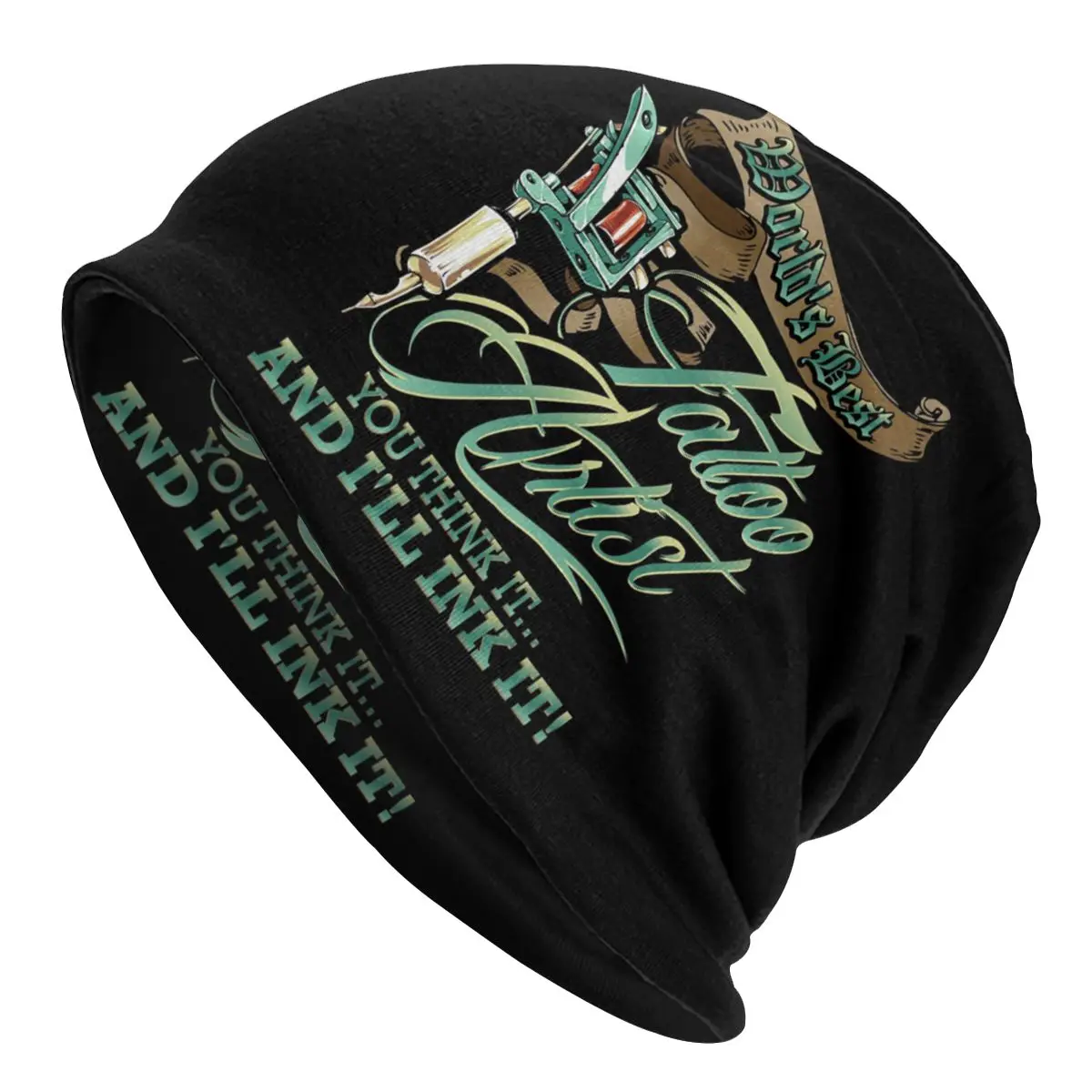 

Winter Warm Bonnet Femme Knitted Hats World's Best Tattoo Artist Beanie Cap Outdoor Ski Tattooists Beanies Caps For Men Women