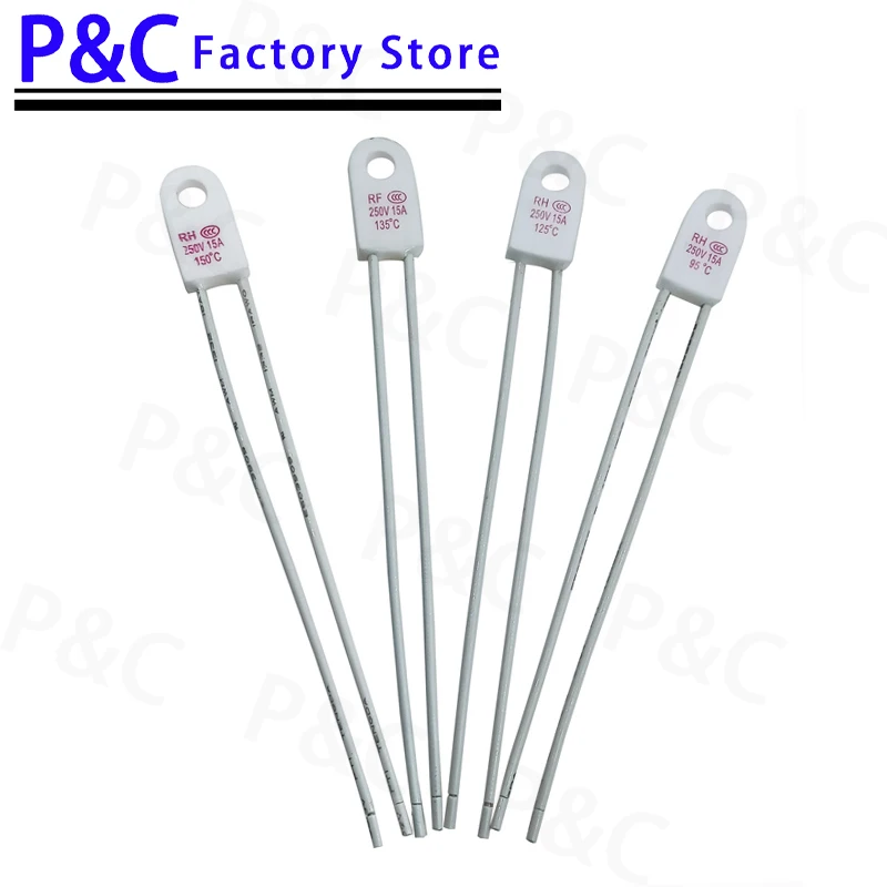 10pcs RH 95C 115C 125C 130C 135C 150C 180C 230C 240C Degree RH cutoff temperature fuse 15A 250V