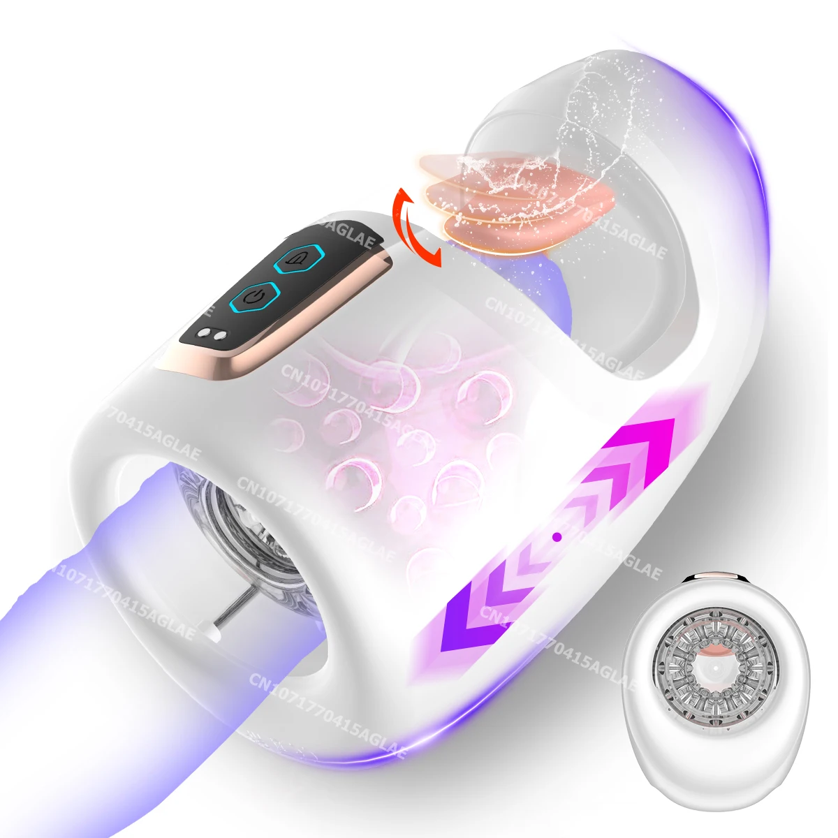 HESEKS Pocket Pussy Automatic Masturbation Cup Adult Sex Toy Vagina Tongue Telescoping Penis Trainer Masturbator for Men Blowjob