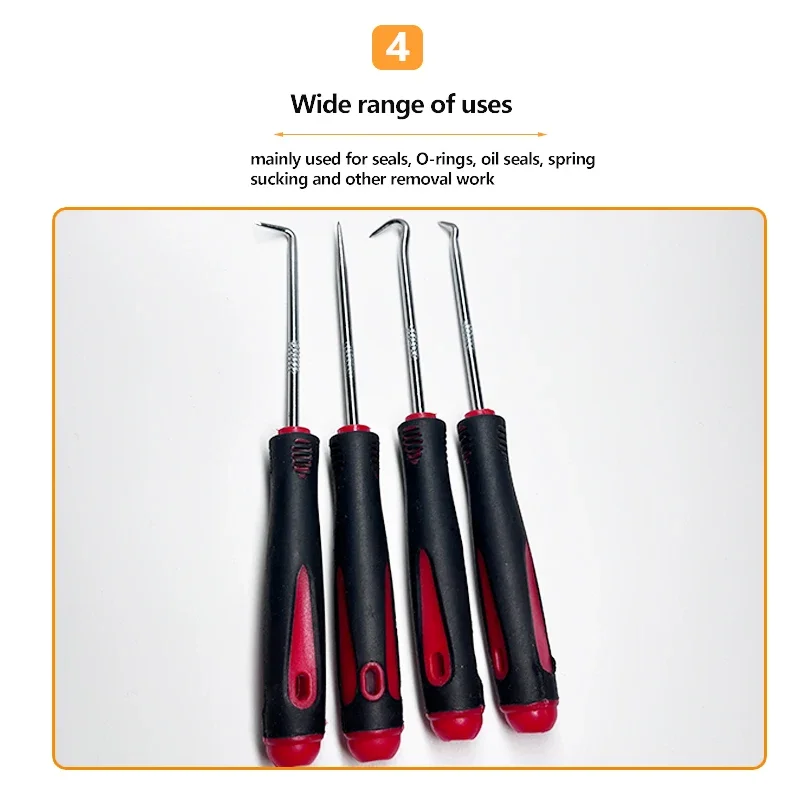 Sealing Repair Tools Car Auto Oil Seal Screwdrivers O-Ring Seal Puller Remover 4Pcs
