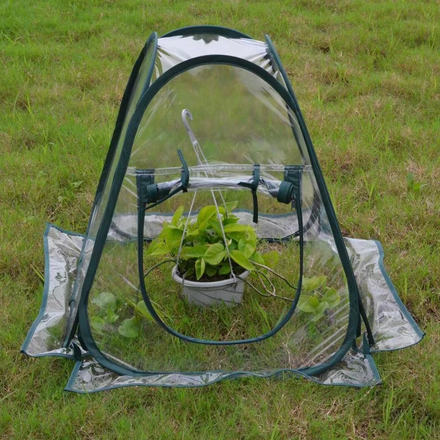 PVC Portable Foldable Mini Garden Greenhouse Cover Flower House Planting Insect-Proof Bird Cover For Outdoor Protection