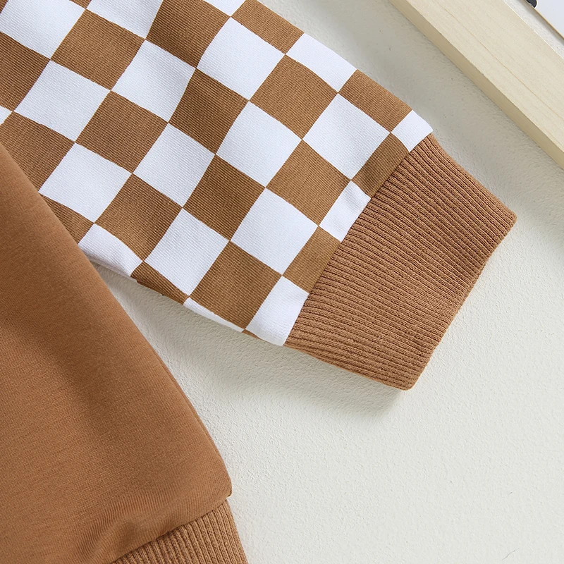 Checkerboard Baby Boy Outfit Set 4