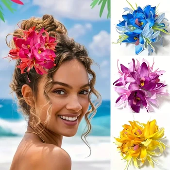 Orchid Flower Hair Clip 1