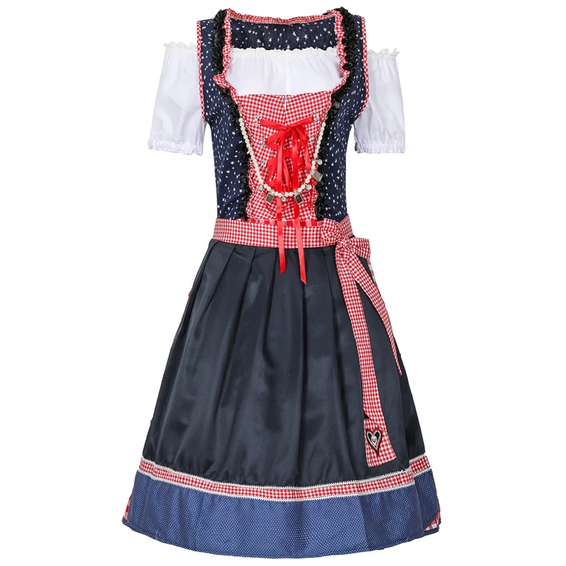 

Dirndl Oktoberfest Costume Deluxe Alpen Traditional Fraulein Outfit Cosplay Carnival Halloween Fancy Party Dress