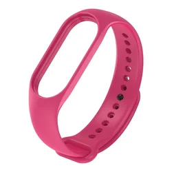 Versatile Sports Silicone Strap - Soft and Durable Wristband Bracelet for Mi Band 5 (Rose red)