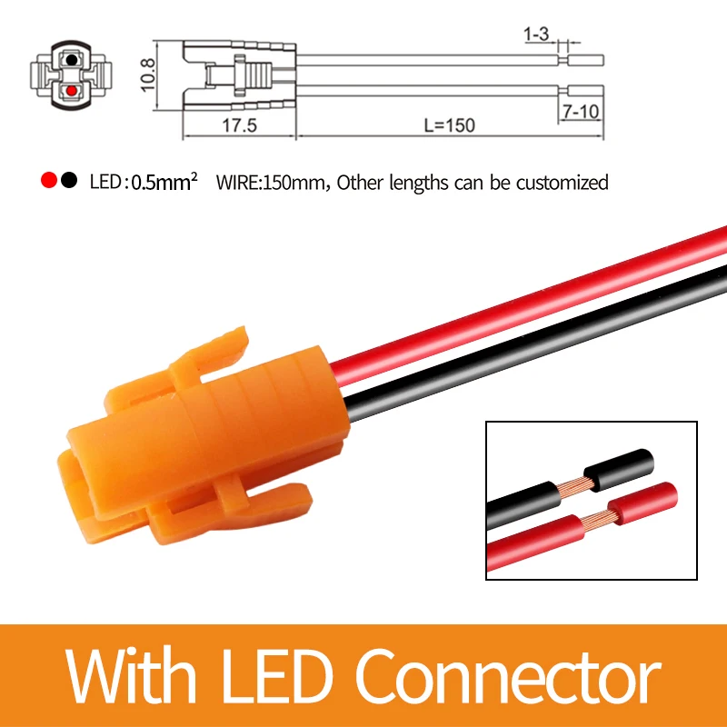 LANBOO 8mm 고휘도 금속 LED 표시등 핀 타입 신호등 선택형 커넥터 5개 산업용 전기 장비용