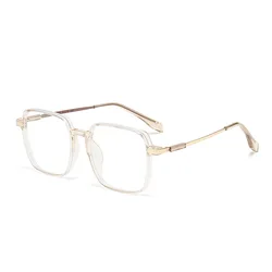 Fashionable Anti - Blue Light Square Eyewear for Men & Women - Trendy Office & Outdoor Glasses (Tawny)