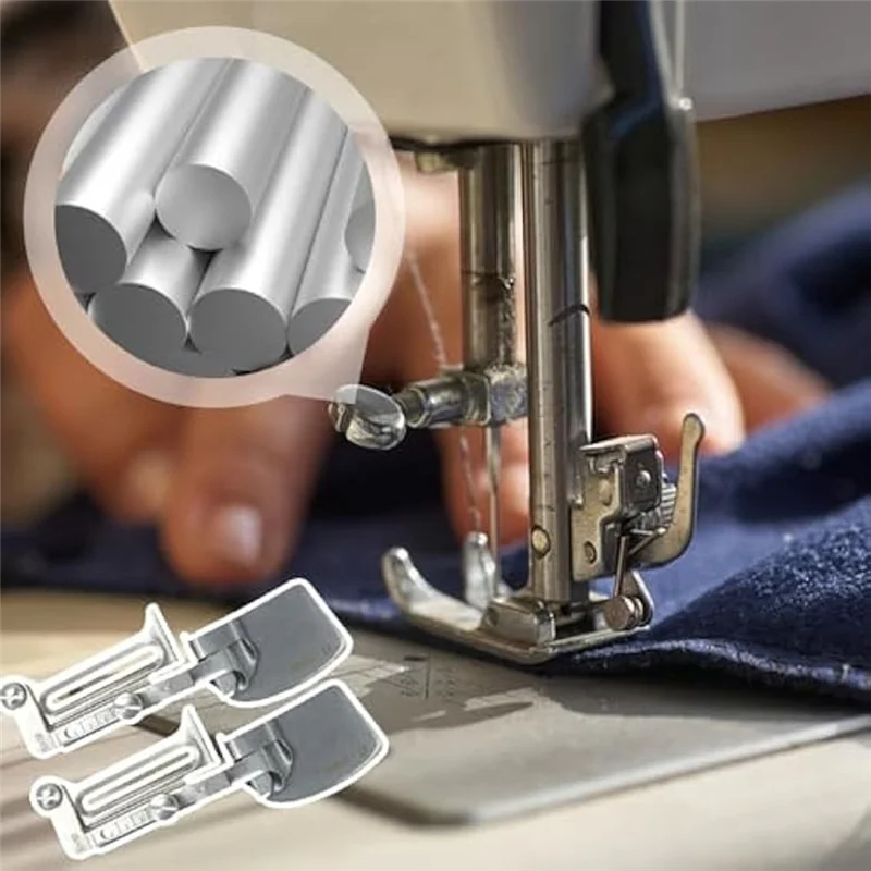 Adjustable Sewing Rolled Hemmer Foot, 2Pc 15-25MM Adjustable Universal Sewing Rolled Hemmer Foot Set Durable Easy Install