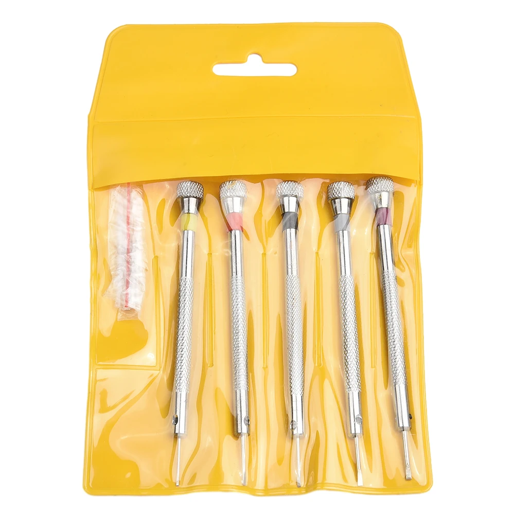 5pcs 0.8/1.0/1.2/1.4/1,6mm Präzisions schlitz schrauben dreher Brillen Uhr Schmuck Uhrmacher Reparatur werkzeuge Set Zubehör – Detail 2