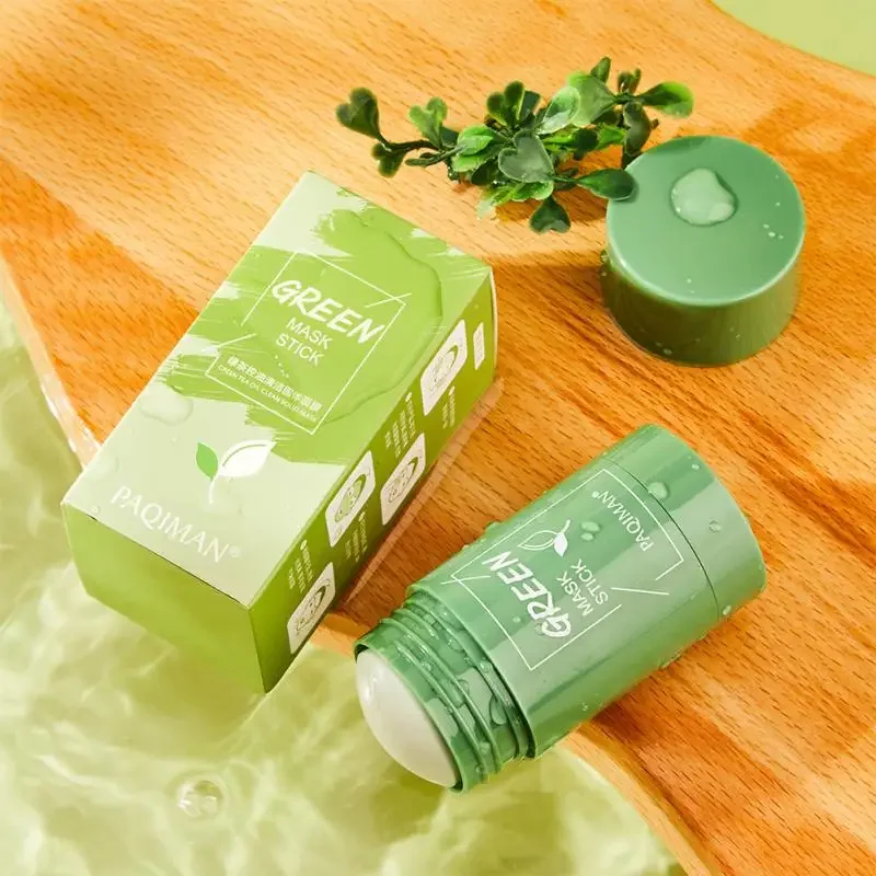 

1pc Deep Cleaning Acne Green Tea Solid Mask Poreless Cleaning Mud Stick Remove Blackhead Oil Control Skin Care Tool Ready Stock