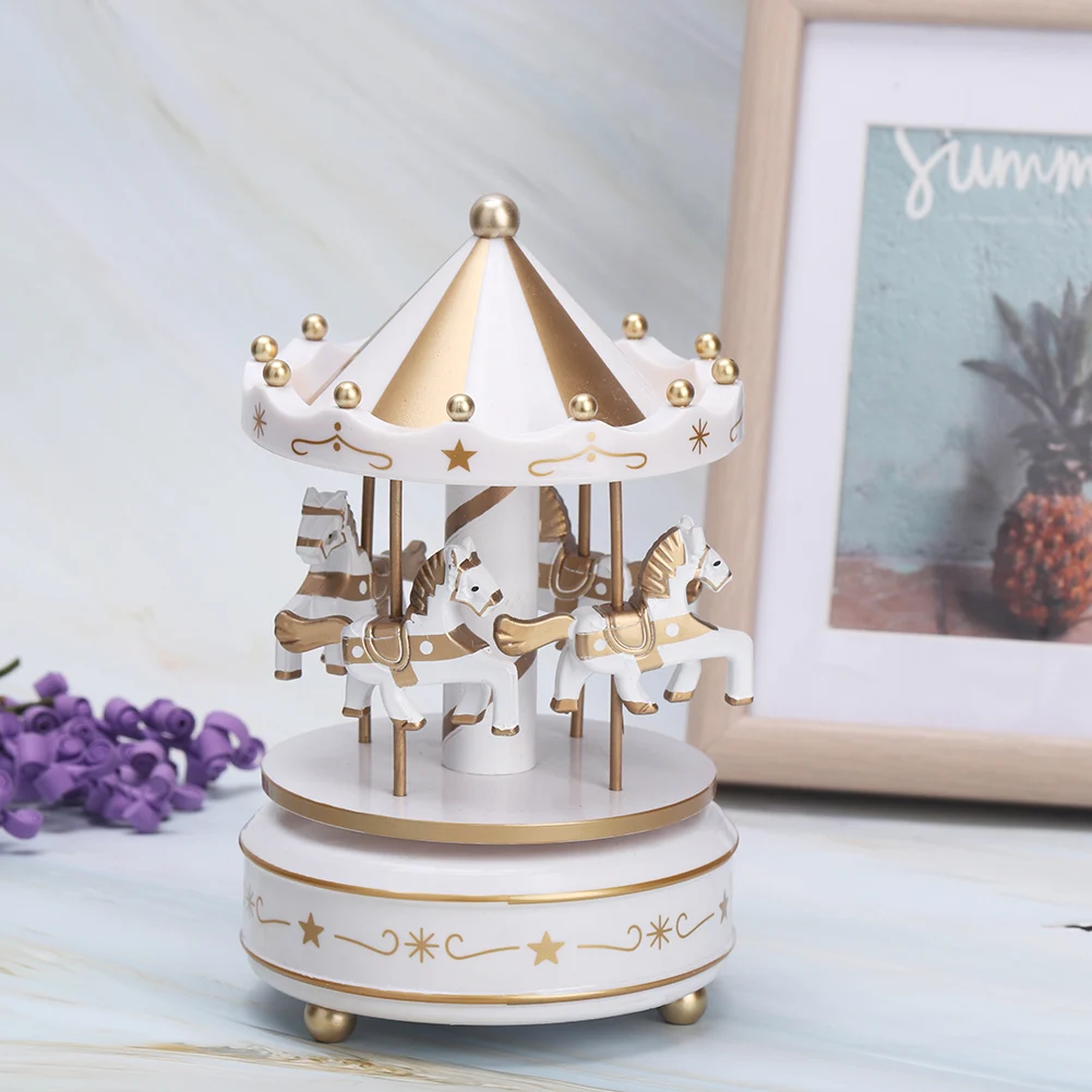 Birthday Gift Merry‑‑Round Music Box MerryGoRound Music Box Carousel Gift Christmas Wedding Birthday Gift Decor Music Box 3