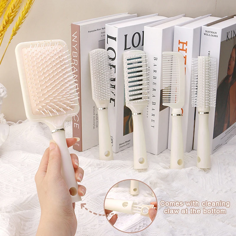 Description Picture 5 of itemWomen Straight Hair Styling Comb Mermaid Curly Hair Comb Air Cushion Hollow-Out Comb Anti-Tangle Static Comb Hairdressing Tool