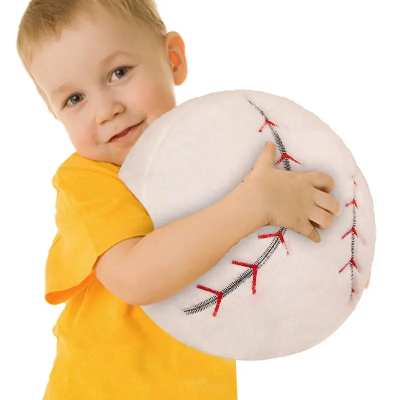 Baseball Plush Pillow Stuffed Round Basketball Throw Pillow Comfortable Bedroom Decoration Cute Sports Theme Cushion For Sofa 1 32 pull back kids sports car model toy simulation alloy diecasts vehicles cake decoration birthday gift for boys children y114