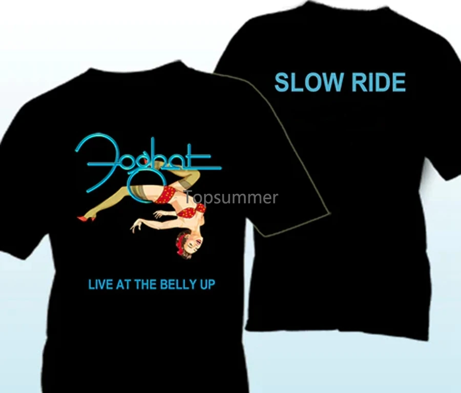 

Retro Foghat Band Live At The Belly Up Black Shirt Unisex S-5Xl 2 Sides 1Pt998