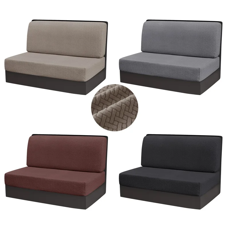 RV Dinette Cushion Covers Jacquard Stretch RV Dinette Seat Covers Washable Loveseat Slipcovers for RV Camper Car Bench Seats