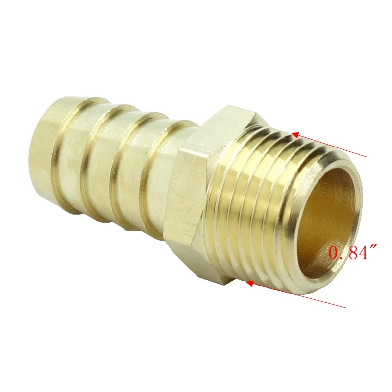 

Brass Hose Tail Barb Fitting 5/8" Barb X 1/2 NPT Male Pipe Adapter Water Fuel Boat