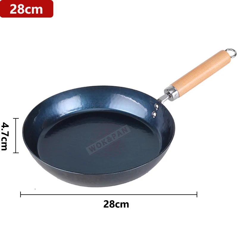 8inch 10inch 22cm 26cm Uncoated Carbon Steel Skillet Physical