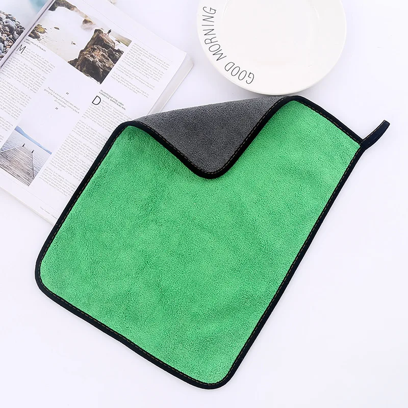 Auto Detailing Towel Cloth Double Layer Car Drying Towels Reusable Car Wash  Towel 12x12inch for Car Kitchen Indoor and Outdoor - AliExpress