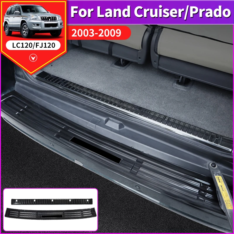 For Toyota Land Cruiser Prado 120 2003-2009 Tail Door Guard Board Modified Lc120 Fj120 Rear Door Threshold Accessories 2008 2007