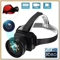 1080P Full HD Headlight DV Mini Action Camera Portable Headlamp Video Recorder Loop 2 LED Built-in 4000mA USB IPX4 Waterproof 1
