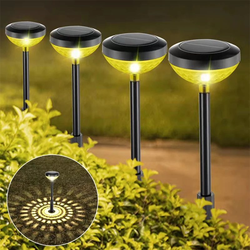 2/4/6Pcs Garden Outdoor Solar LED Lights RGB Multi-Color Lighting Solar Path Lawn Light Garden Decorative Landscape Shine Lamps solar post cap lights