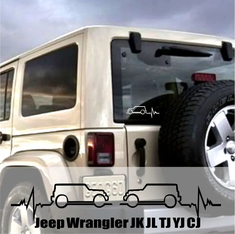 

2 Pcs Car Window Sticker Fender Wing Bumper Reflective Vinyl Body Graphics Decal For Jeep Wrangler JK JL TJ YJ CJ Accessories