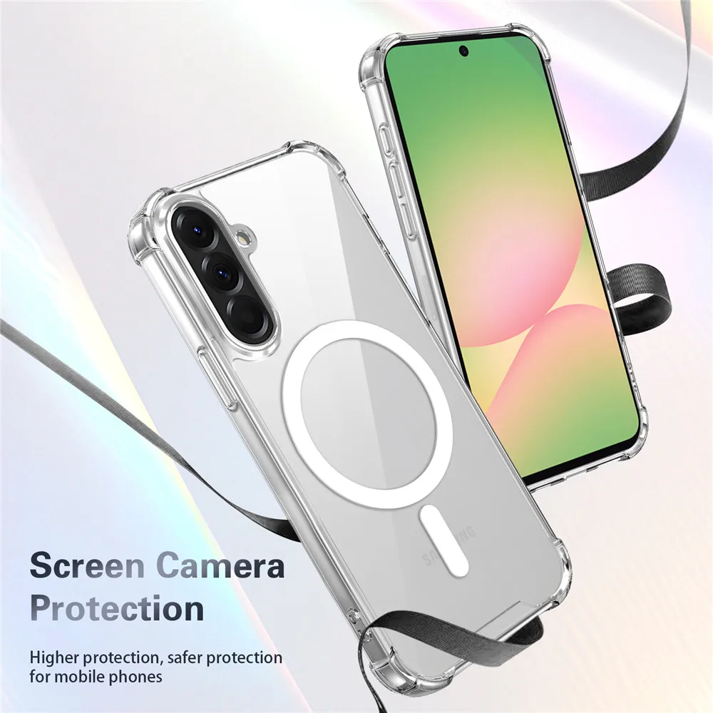 Magsafe Magnetic Four-Corner Anti-Fall Clear Phone Case