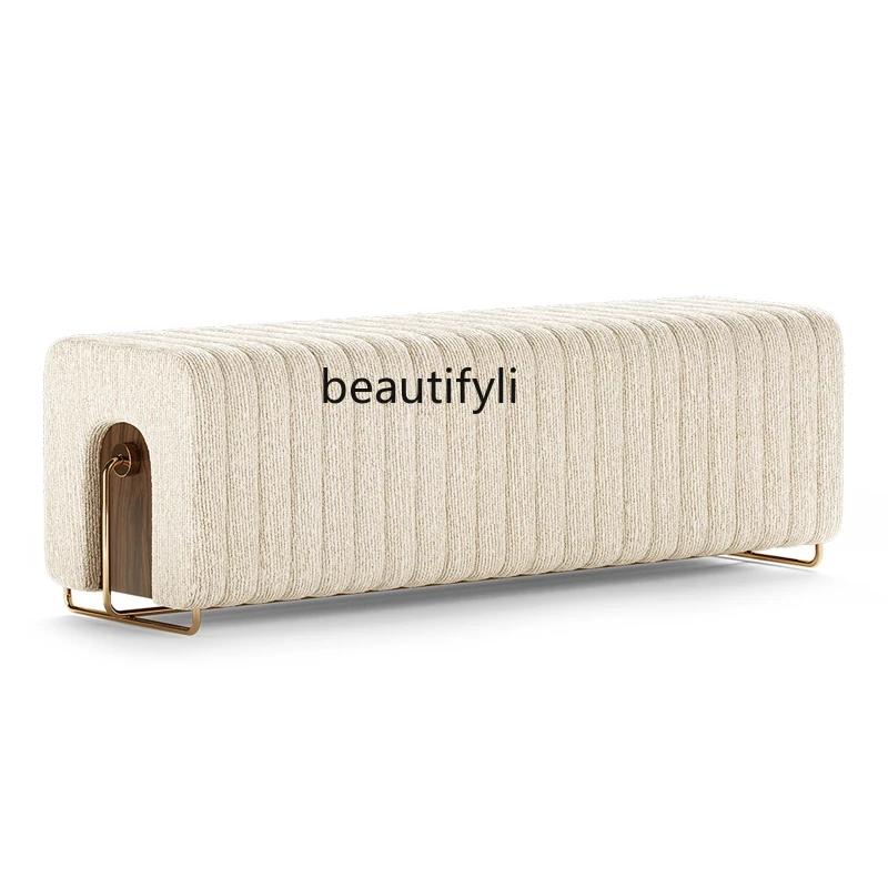 

zq Creative Toast Tailstock Modern Italian Light Luxury Model Room Hotel Strip Low Stool