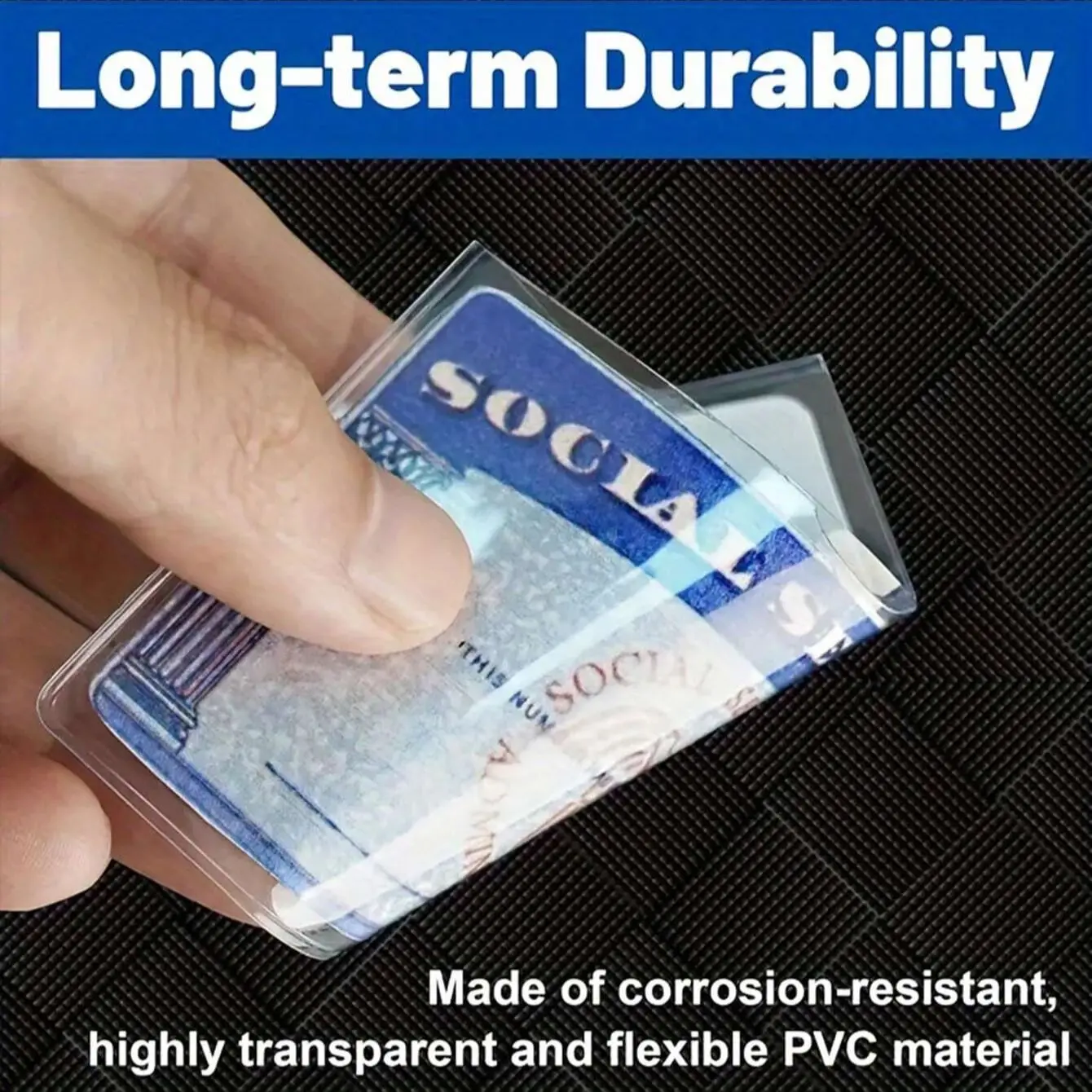 5/10/20Pcs Waterproof PVC Card Protector Sleeves Soft Clear Protective Covers for Social Security Medical Insurance Credit Cards 3
