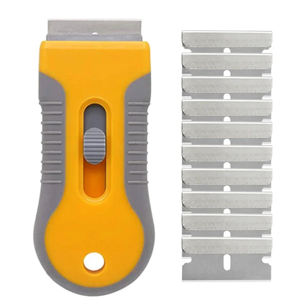 Window Glass Glue Sticker Remover Car Auto Cleaning Razor Scraper Fiber Vinyl Wrap Film Oven Tint Clean Squeegee Tool Universal For Razor Blade Scraper Car Sticker Remover Vinyl Squeegee Window Tinting Squeegee Window Scraper Tool Automotive Film Tools Window Scraper Razor Blade Scrapers Car Film Scraper Glue Removal Scraper
