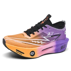 Men's High - Quality Lightweight Running Shoes with Full Palm Cushion and Carbon Plate - 38 (Purple - Upgraded)