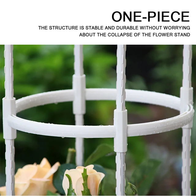 Hegymászó Rattan Keret Növény Cserepes Tartó Fém Vas Virág Növényi Dekoratív Rácsos - Image 3