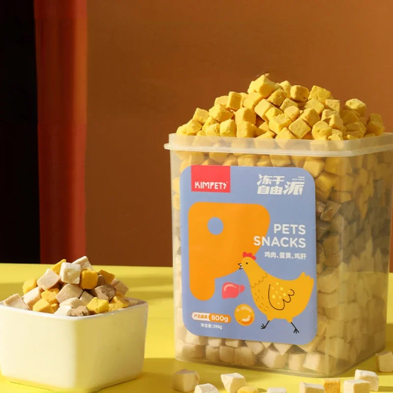 Pet Snack Whole Meat Freeze-Dried Cat Kitten Staple Food Snacks Chicken Granules Whole Family Bucket Cat And Dog Food cat and dog freeze dried snacks