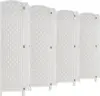 Rose Home Fashion Room Divider, 6 Ft Tall Room Dividers And Folding Privacy Screens, 16In Privacy Screen 8 Panel White Space 1