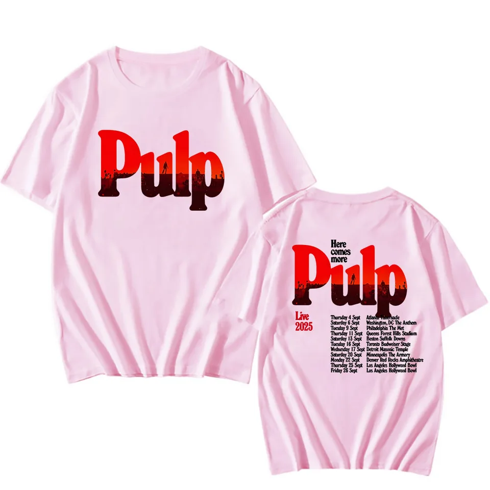 More 2025 Tour T-Shirt Black Pulp Rock Band Live Date