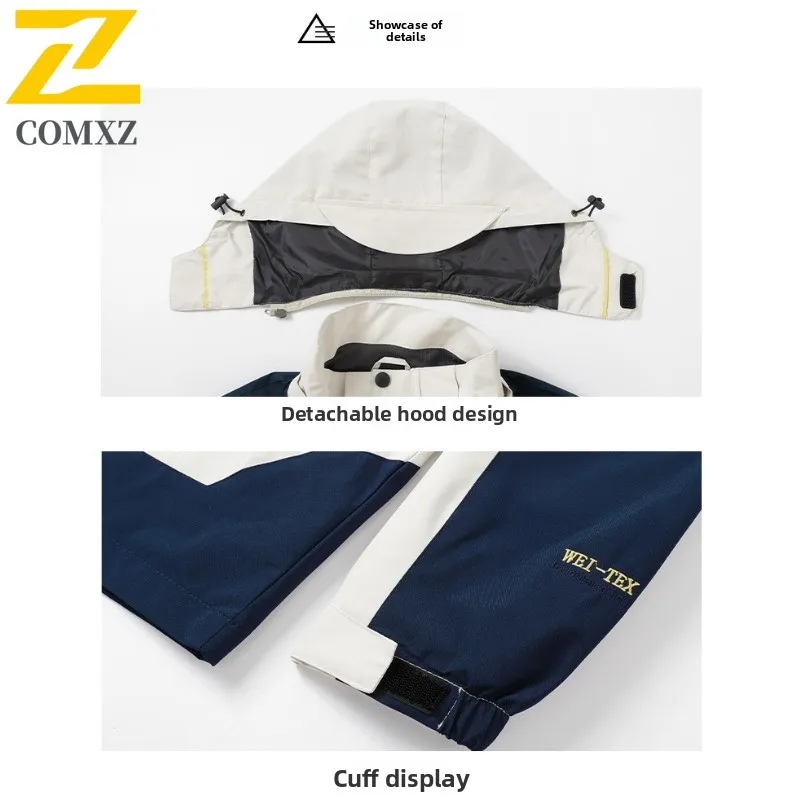 COMXZ 2025 Mens MTB Cycling Jacket Fashion Sport Waterproof Windbreaker Outdoor Camping Mountaineering Rainwear Road Bike Coat