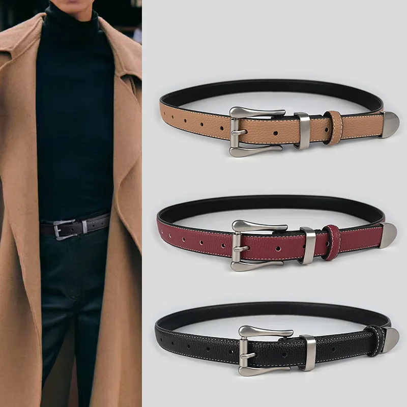 

Женский ремень из натуральной воловьей кожи, роскошный пояс с узором Личи, 14 цветов, рубашка из натуральной воловьей кожи