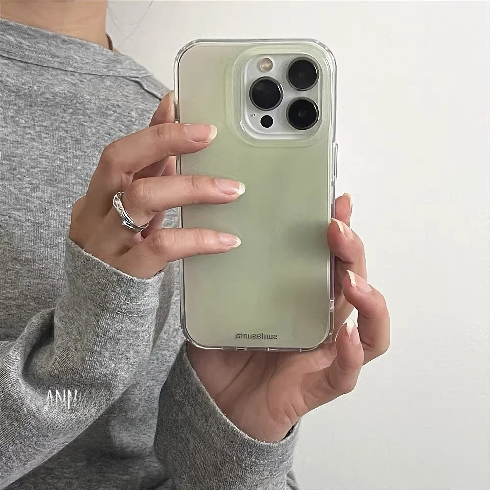 쿨 라이트 그린 풀 커버 보호 아이폰 케이스 애플 7/6프로맥스 아이폰 4 유니크 5프로 신모델 6 충격 방지 디자인