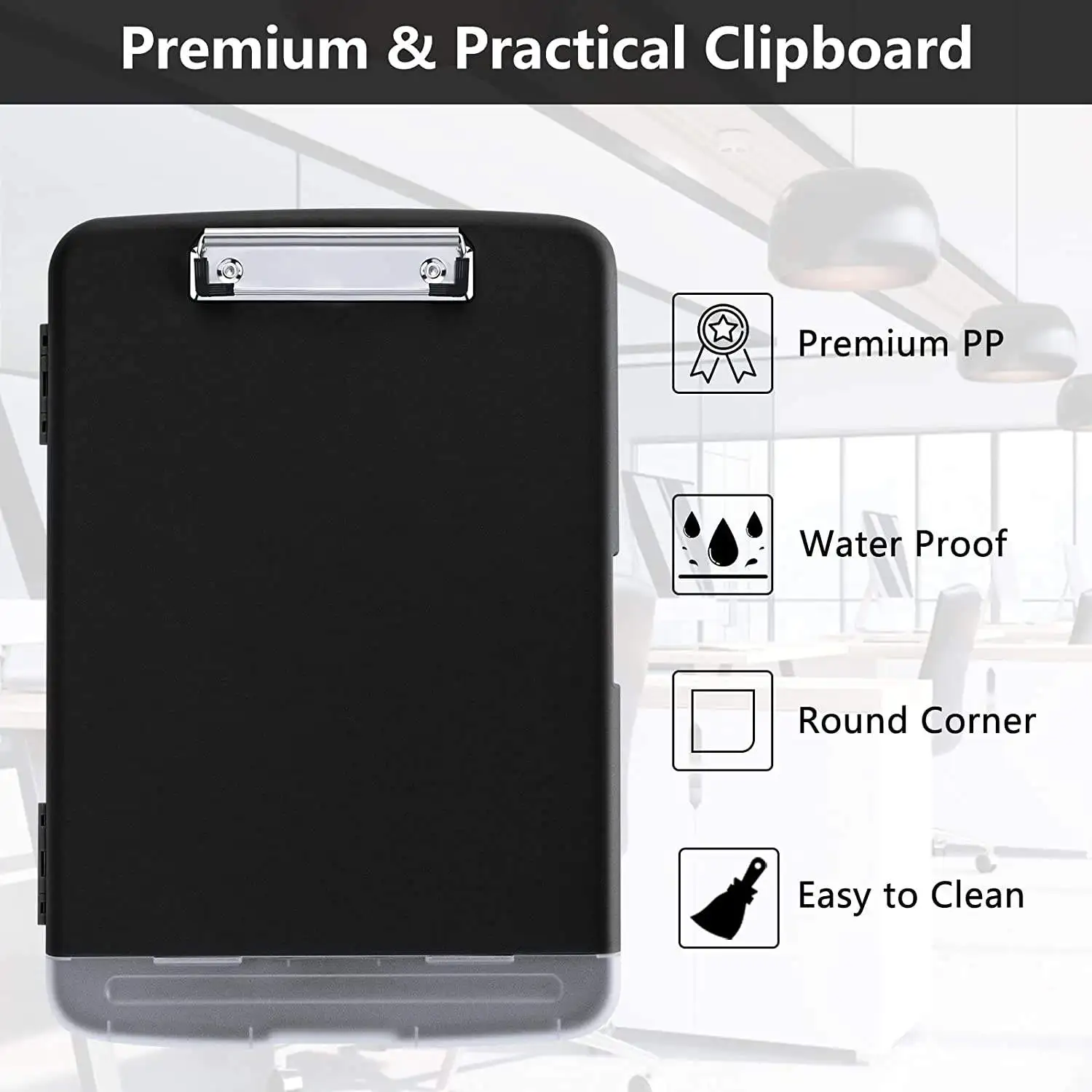 File box a4 pen slot student writing board paper file storage file box plastic information writing board clip stationery storage box