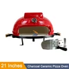 Pizza Oven Commercial Household Wood Fired Heating Portable 21" Baking Pan Food Processor Furnace 1