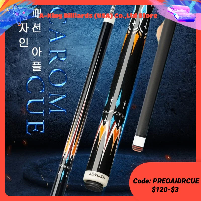 Konllen Kl-27Tf Billard Carbon Cue Stick Fiber 3 Cushion Technology 3 Cushion Cue Biliardo Stecca In Fibra Di Carbonio 142Cm Libre Kit