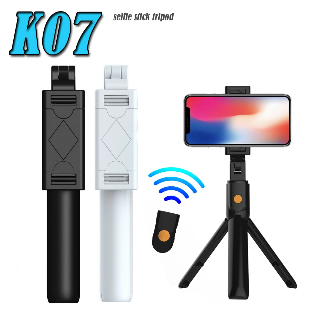selfie stick tripod K07 extendable stick mini tripod with detachable remote for smart phones selfie phone holder phone tripod mini tripod flexible phone tripod phone tripod mount extendable tripod selfie stick