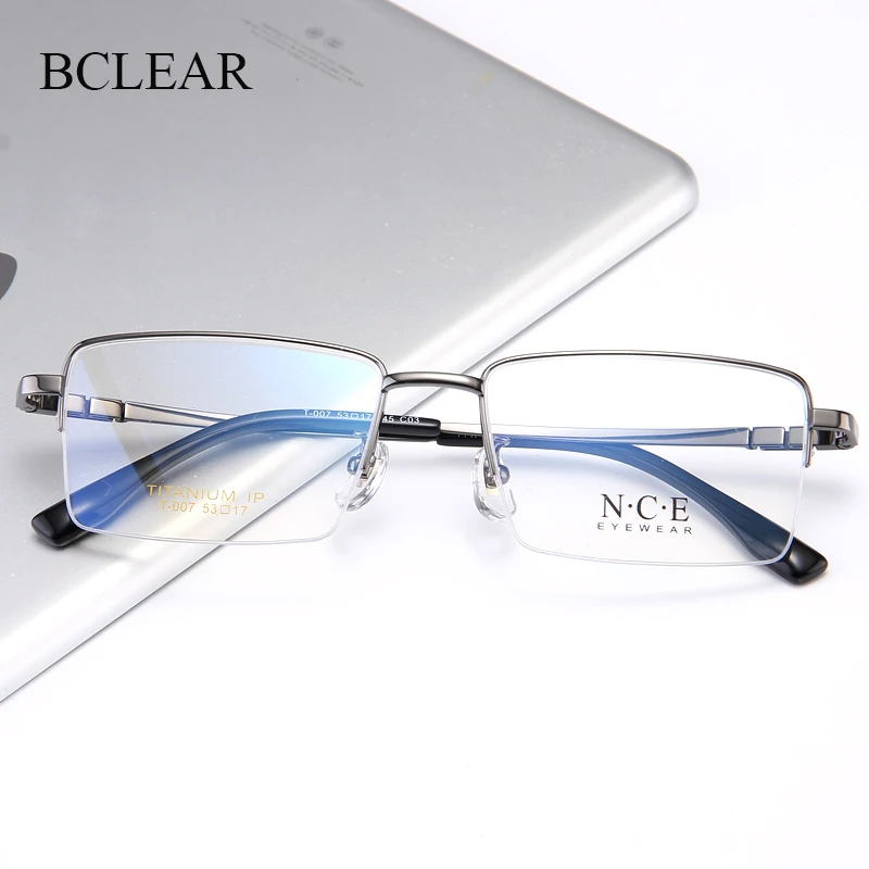 BCLEAR Hohe Qualität Titan Business Männer Brillen Rahmen Rezept Optischen Rahmen Luxus Ultra-licht Komfortable Brillen Neue