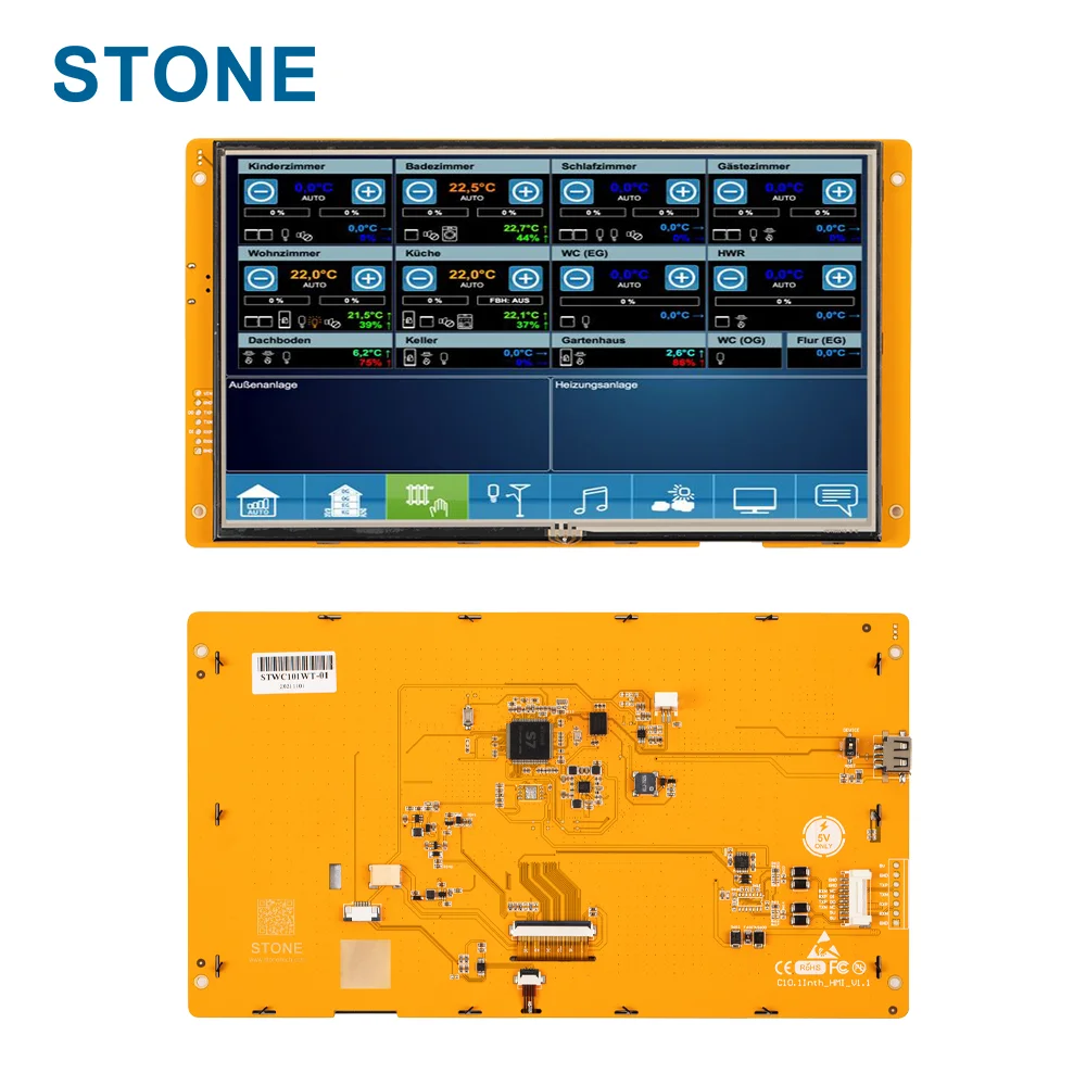 Stone 10.1 Inch Graphic Tft Lcd Module Intelligent Programmable Touch ...